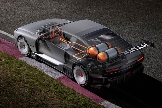 The N Vision 74 has the advantages of both a hydrogen fuel cell and a battery-powered vehicle.